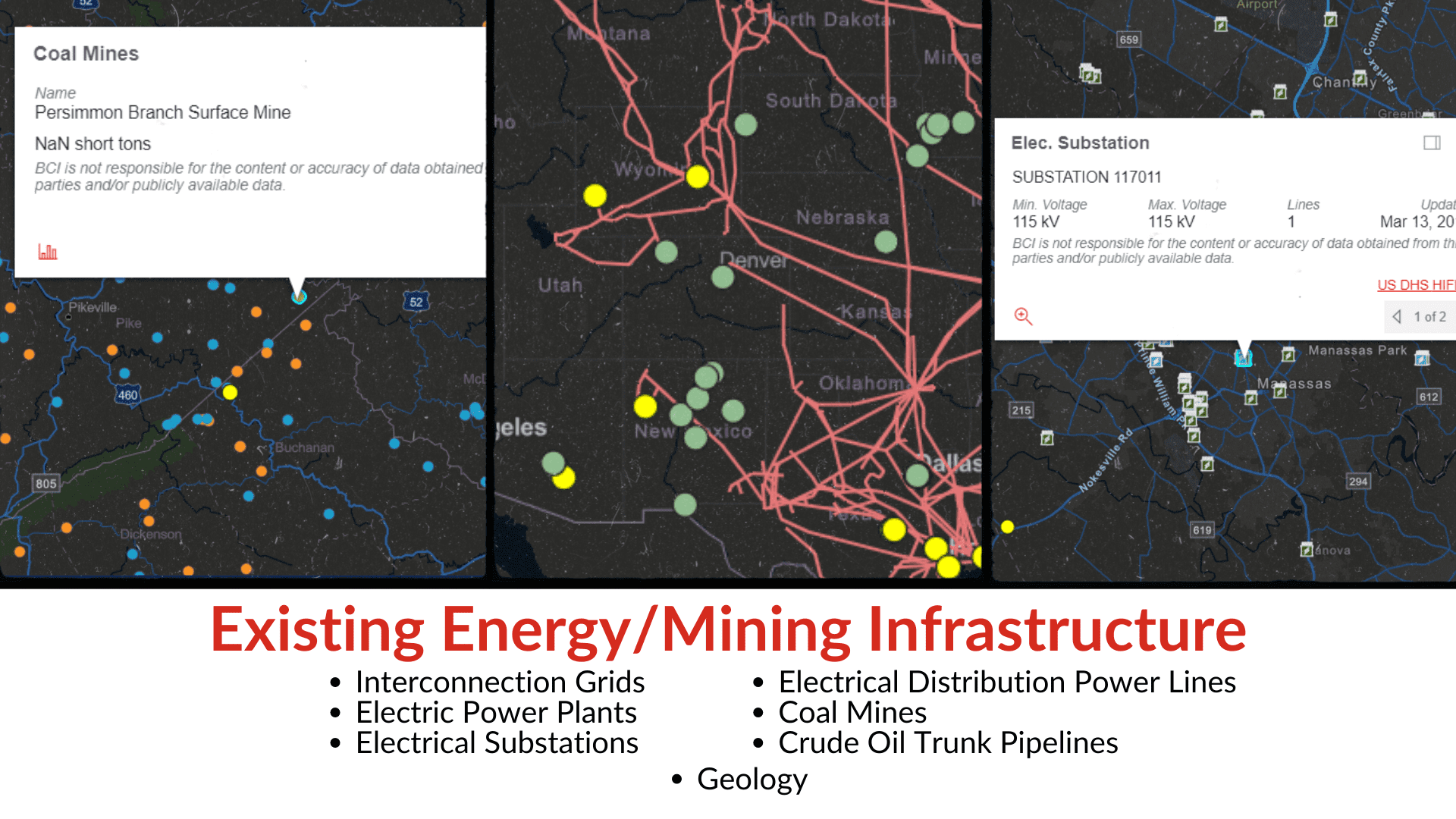 GEOSPEX Mapping Features: GEM Existing Infrastructure